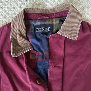 Lands End Men’s Barn Coat in Burgundy